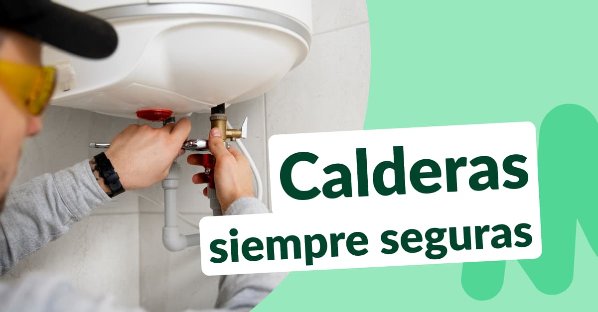 técnico revisando caldera de gas