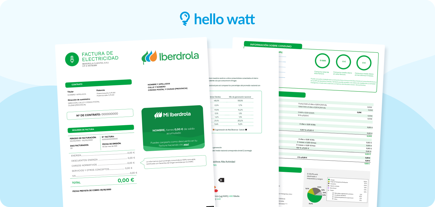 Factura electrónica de Iberdrola