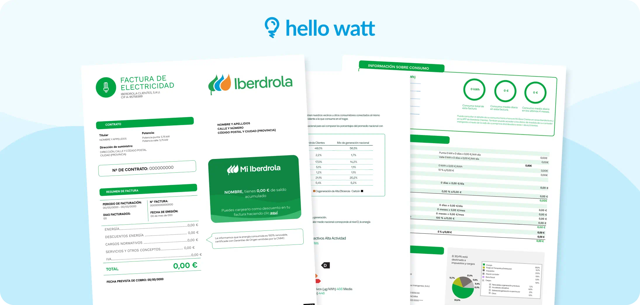 Factura electrónica de Iberdrola